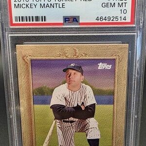 2010 Topps Turkey Red Mickey Mantle #TR28 PSA 10 GEM MINT Yankees Icon